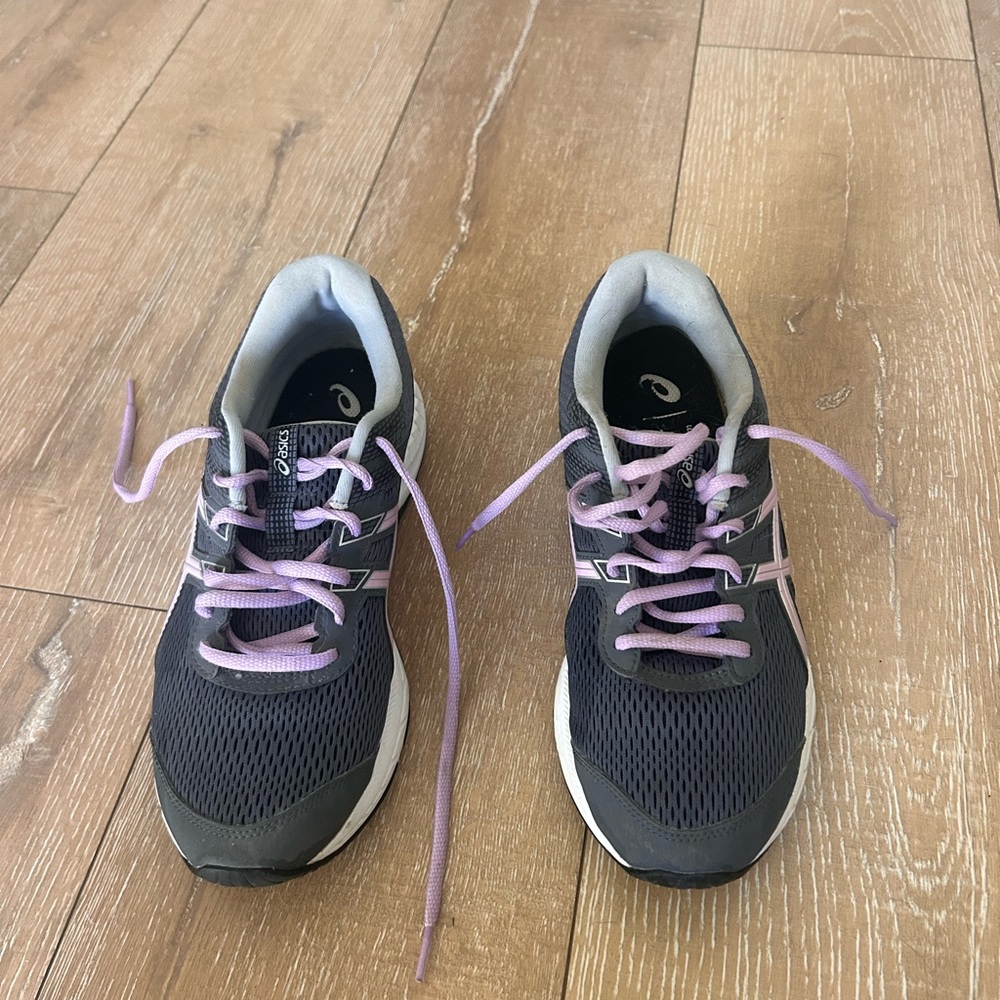 Asics Women's Black and Purple Athletic Shoes - Picture 3 of 7